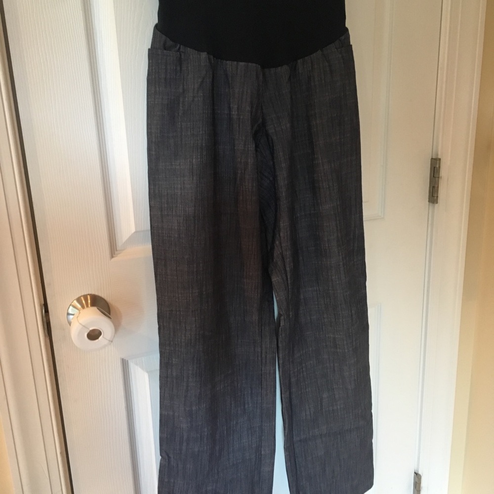 Oh Baby Maternity navy slacks, full panel